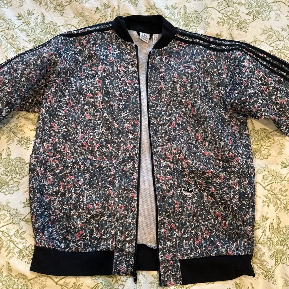 Adidas Primegreen Multicolored Jacket with Black Collar and Trim